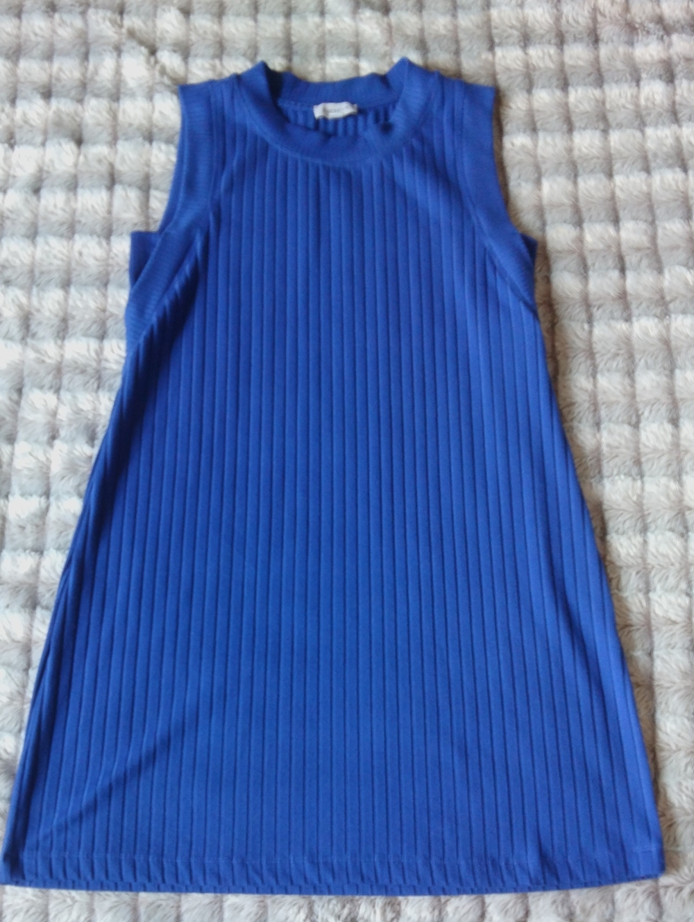 Evereve Sleeveless Ribbed Dress in Blue